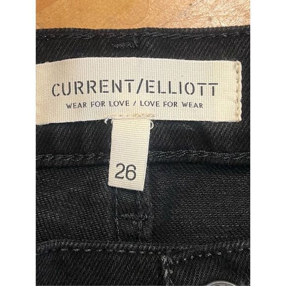 Current/Elliott The Boyfriend Onyx Jean Women's Black 26 nwt (3681) - Picture 9 of 11